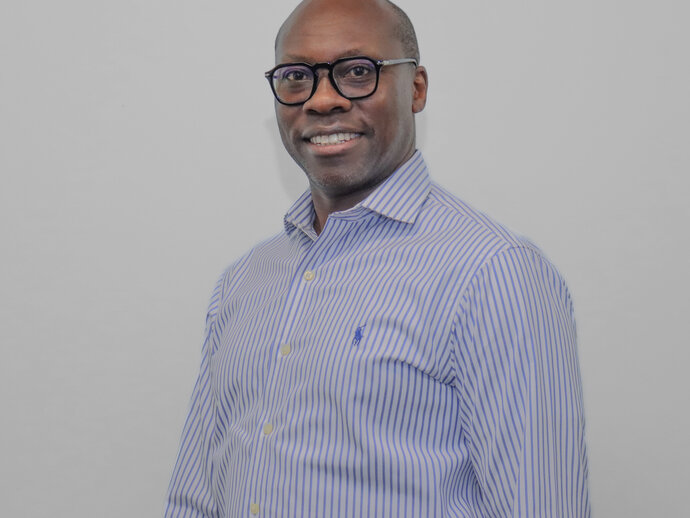 Photo of Andrew Kyambadde, new Health Systems Strengthening Lead