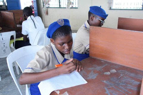 Students write essays on neglected tropical diseases as part of the World NTD Day essay competition in Cross River State, Nigeria