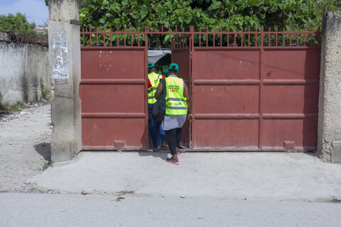 Photo: Community Drug Distributors Face A Huge Task To Disseminate LF Medicine, Often Going Door-To-Door. Photo Credit: RTI International / Emmanuel Riscka Chery