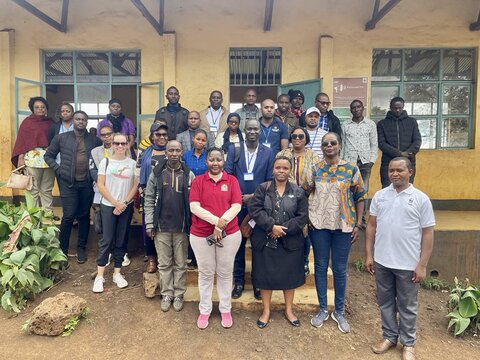 Workshop participants conducting site visits to implement the microplanning process for upcoming MDA in Longido district, Tanzania. Photo credit: RTI International