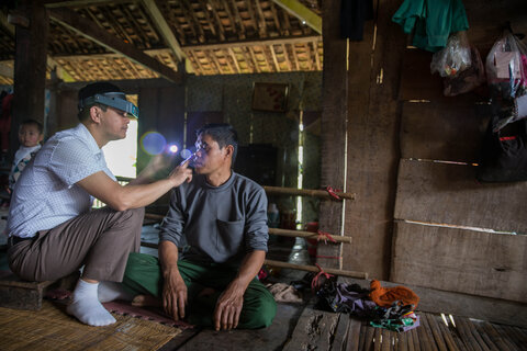 Teams conduct a trachoma impact survey in Bac Kan province, Vietnam. Photo credit: RTI International/ Nguyen Minh Duc