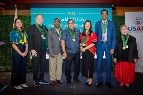 Representatives from the Department of Health, USAID, and WHO gather at the Philippines Multi-Disease Elimination Plan Launch